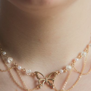 Butterfly Pearl Choker